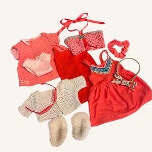 10pcs Lot of Doll Clothes & Accessories Fits 18 inch American Girl